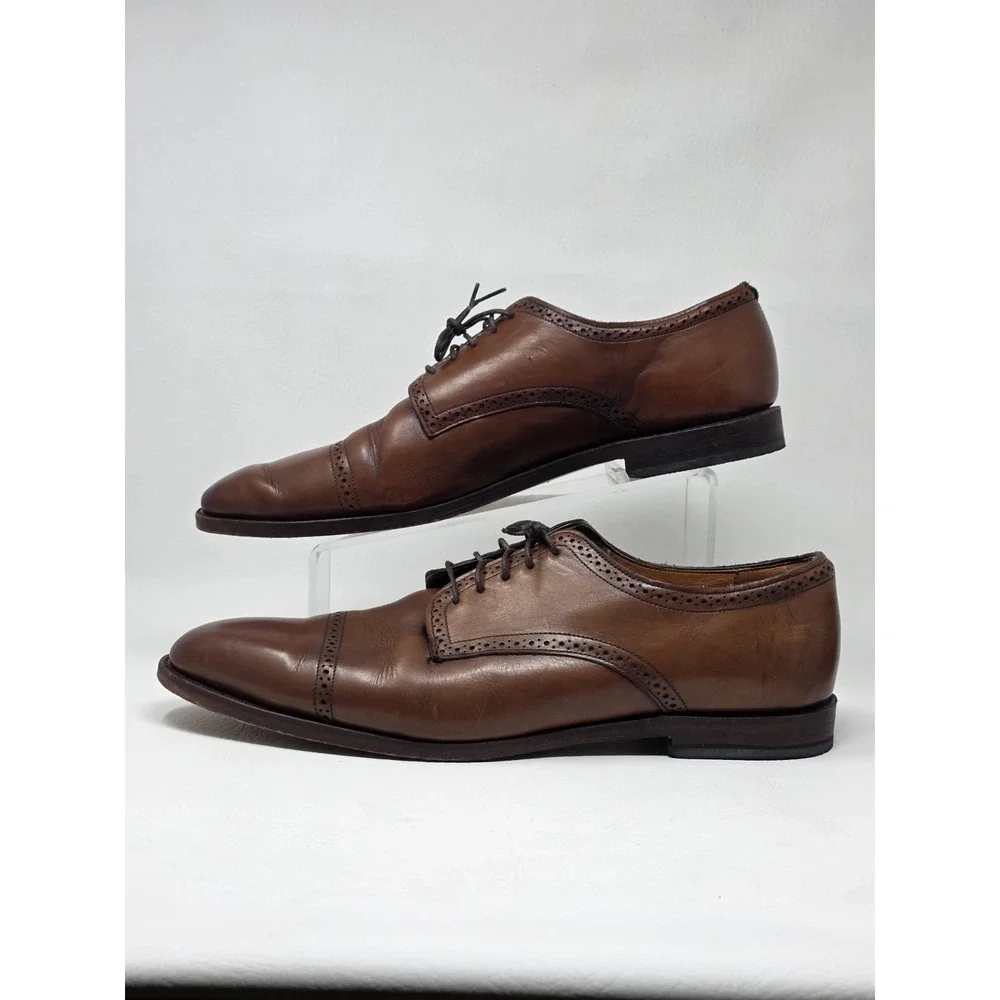 Allen Edmonds Yorktown Derby Shoes Mens Size 14D Cap Toe Made USA Leather Soles
